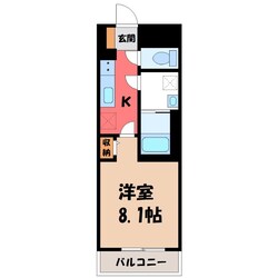 宇都宮駅 徒歩19分 2階の物件間取画像